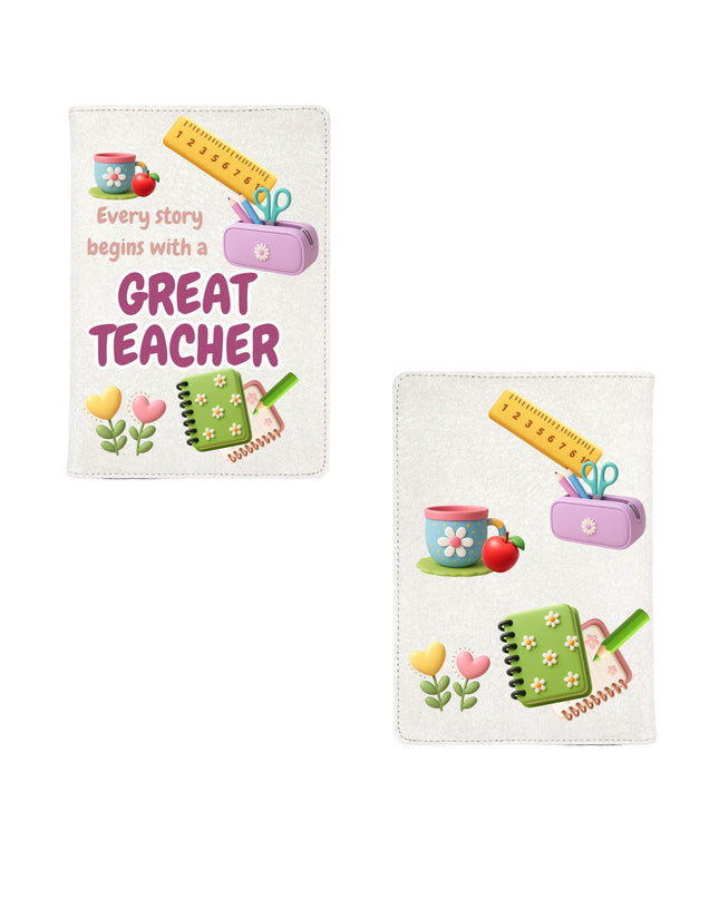 Teacher Notebook – “Every story begins with a Great Teacher.” | Personalized Gift for Teachers