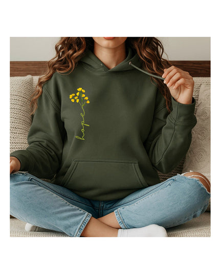 Minimal Bloom – Floral Hoodie