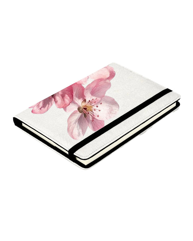 Notebook with a pink flowers design