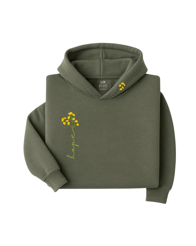 Minimal Bloom – Floral Hoodie