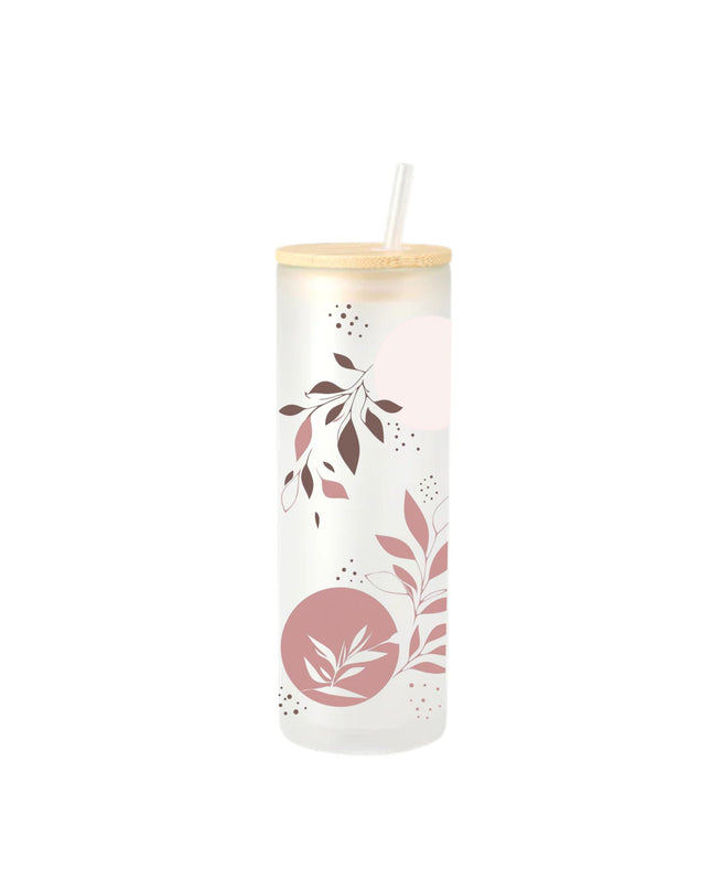 Luxury Glass with a Floral design - 17oz