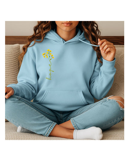 Minimal Bloom – Floral Hoodie