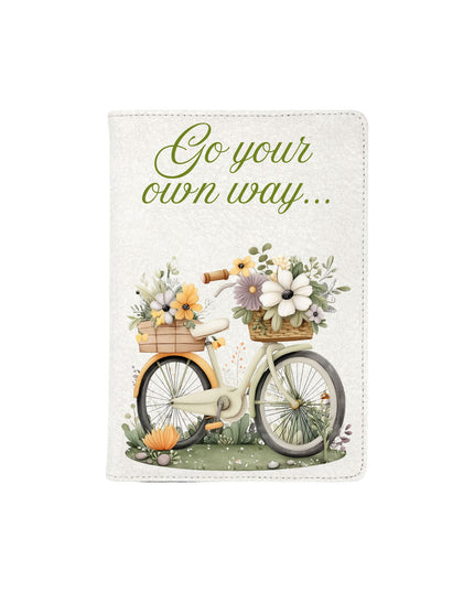 Notebook with Bicycle and Flowers design