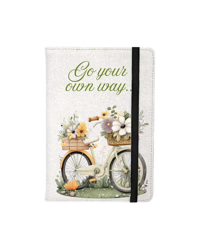 Notebook with Bicycle and Flowers design