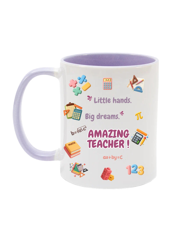 Teacher Mug –  “Little hands. Big dreams. Amazing teacher!" | Appreciation Gift - Mug - 11oz