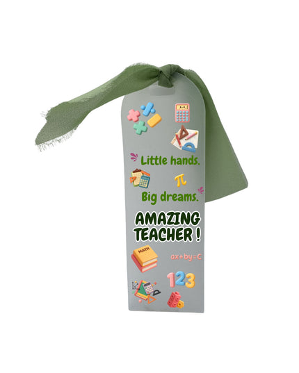 Teacher Bookmark – “Little hands. Big dreams. Amazing teacher!” | Thoughtful Teacher Gift