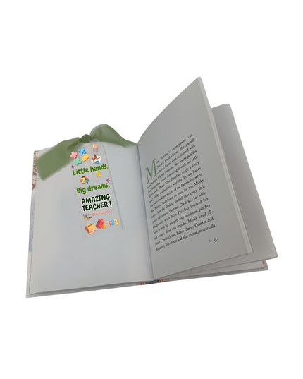 Teacher Bookmark – “Little hands. Big dreams. Amazing teacher!” | Thoughtful Teacher Gift