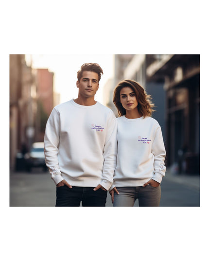  white sweatshirts with a logo 