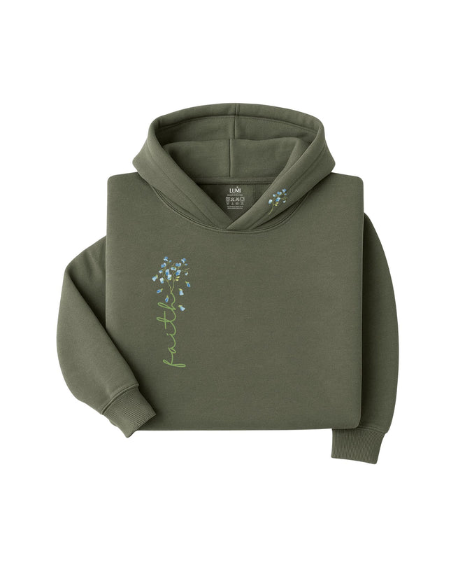 Faith in Bloom – Minimal Floral Hoodie