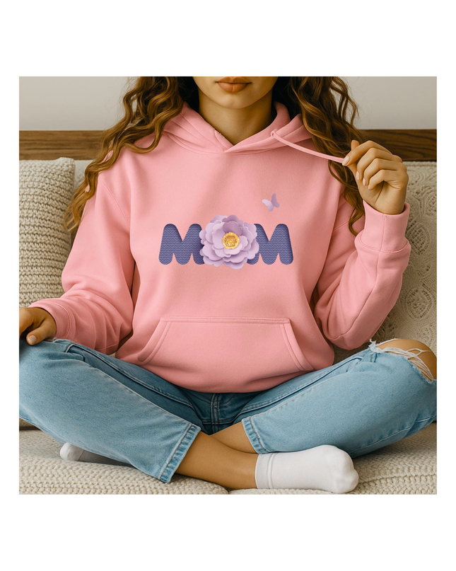 Floral MOM – Minimal Floral Hoodie