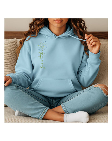 Faith in Bloom – Minimal Floral Hoodie