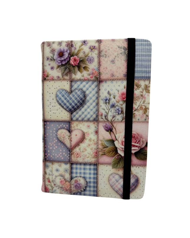 Notebook with Floral and Heart Pattern design