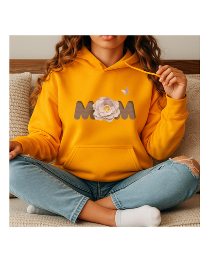 Floral MOM – Minimal Floral Hoodie