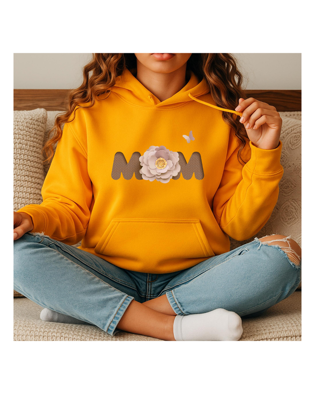Floral MOM – Minimal Floral Hoodie