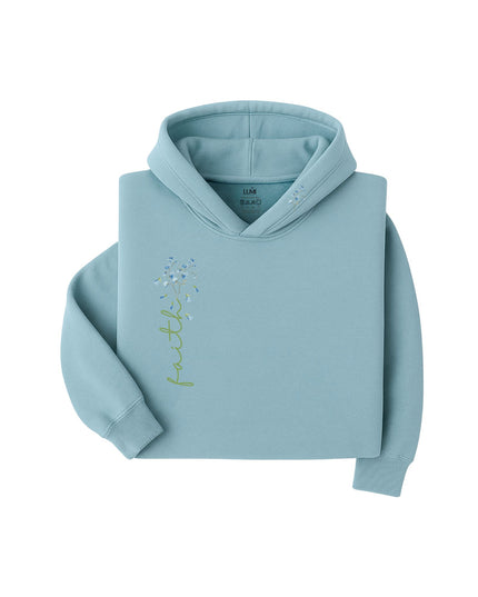 Faith in Bloom – Minimal Floral Hoodie
