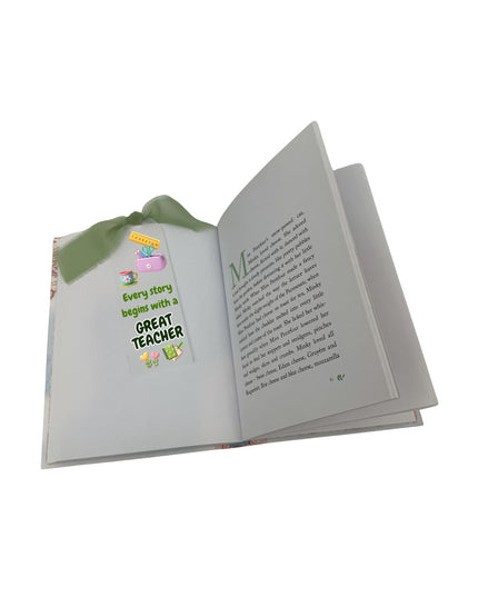 Teacher Bookmark – “Every story begins with a Great Teacher.” | Thoughtful Teacher Gift