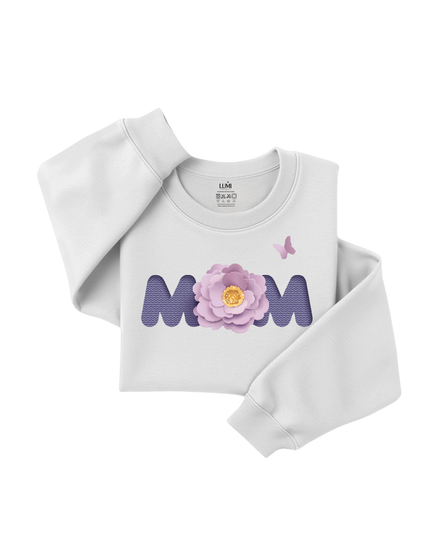 Luxury Sweatshirt with a Floral MOM design