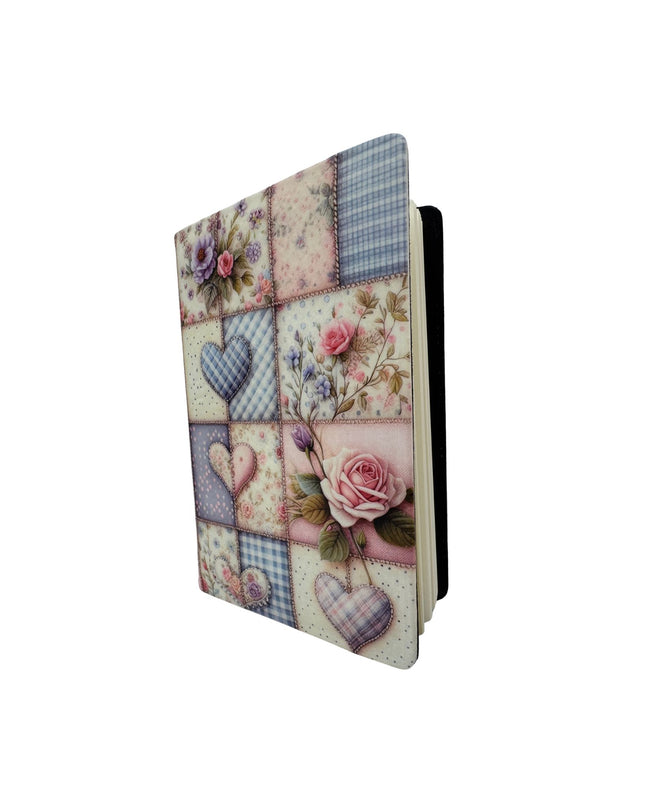 Notebook with Floral and Heart Pattern design