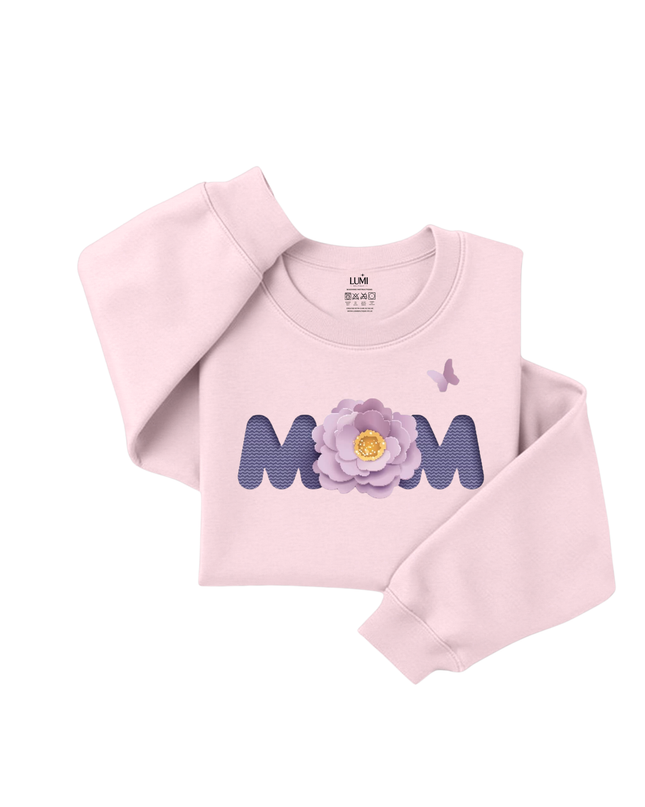 Luxury Sweatshirt with a Floral MOM design