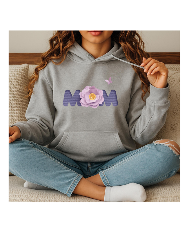 Floral MOM – Minimal Floral Hoodie