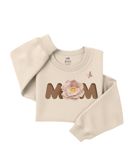 Luxury Sweatshirt with a Floral MOM design