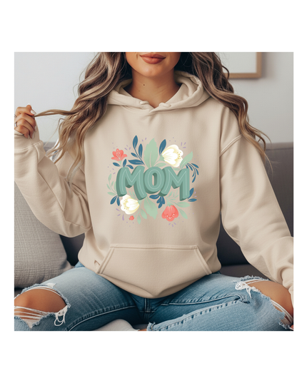 Floral MOM Hoodie – Mother’s Day Gift