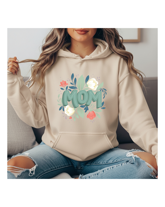 Floral MOM Hoodie – Mother’s Day Gift