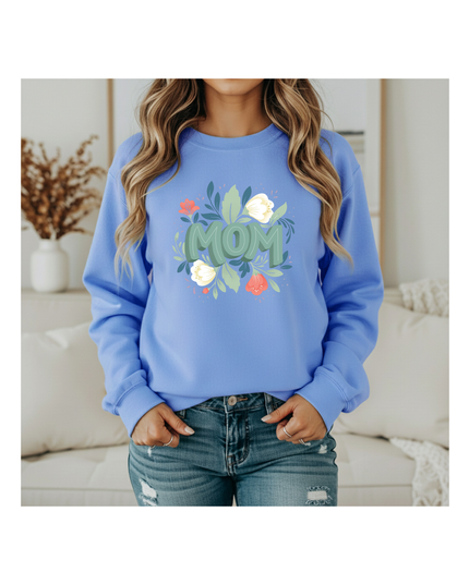 Luxury Sweatshirt with a Floral MOM design