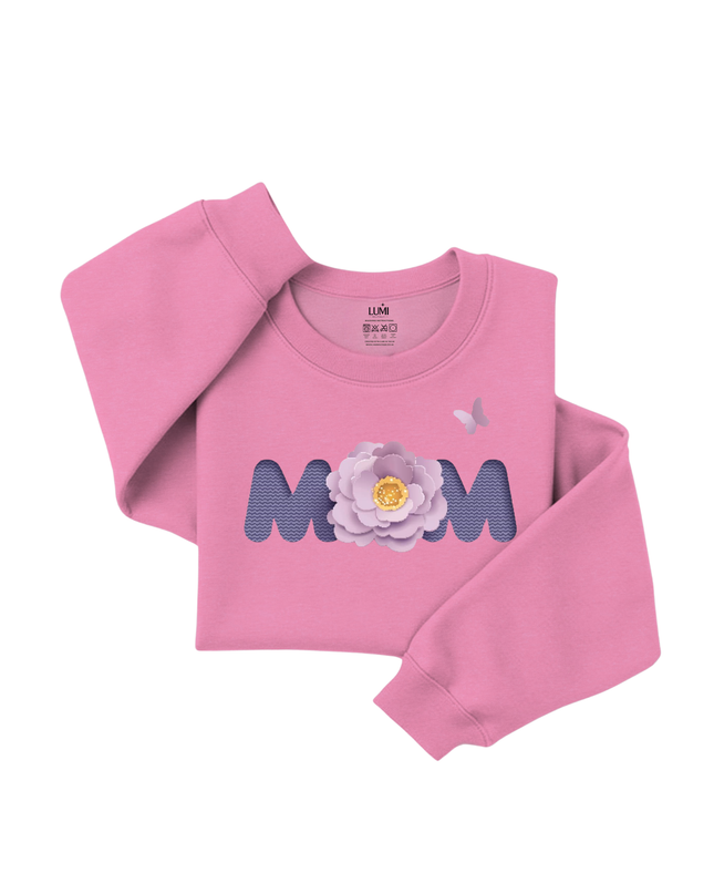 Luxury Sweatshirt with a Floral MOM design