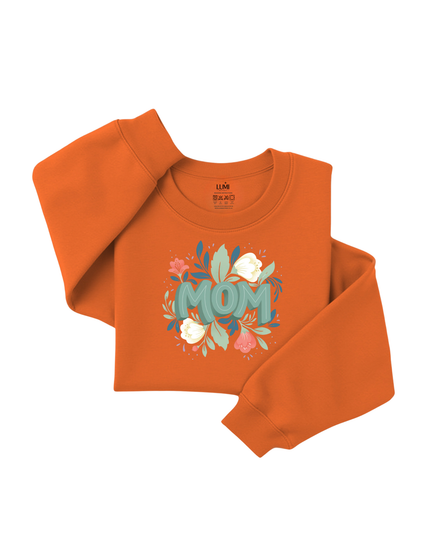 Luxury Sweatshirt with a Floral MOM design