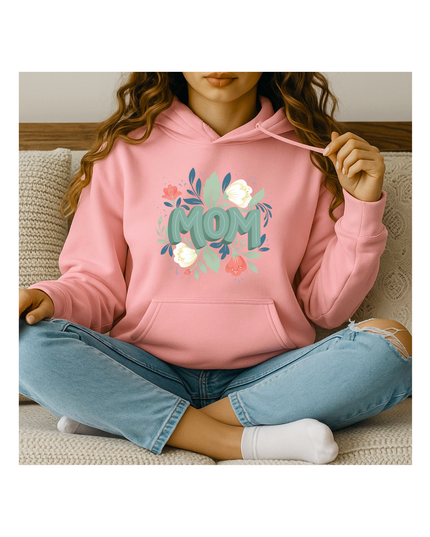 Floral MOM Hoodie – Mother’s Day Gift