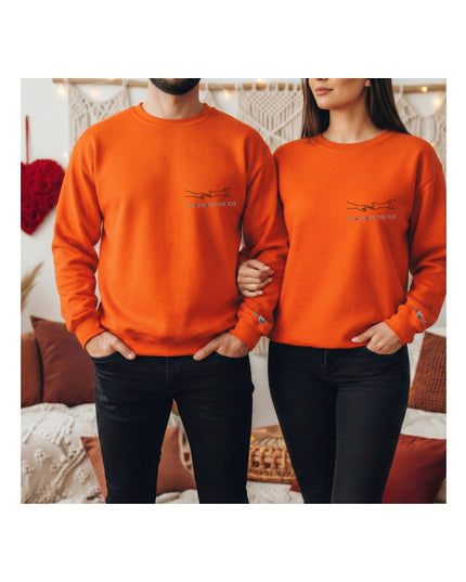 orange sweatshirts 