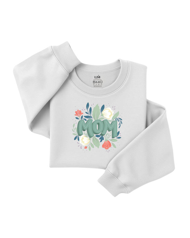 Luxury Sweatshirt with a Floral MOM design