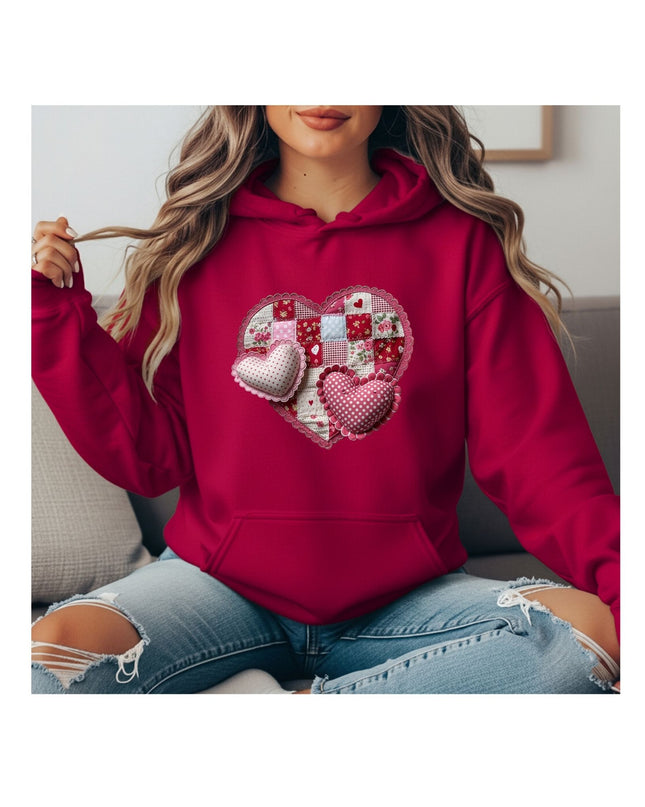 Patchwork Love - Heart Hoodie