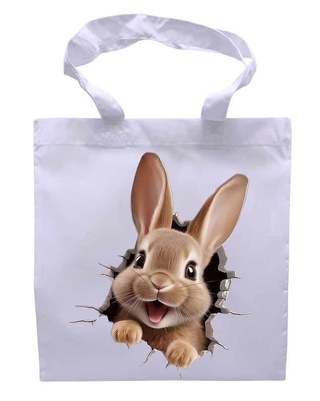 with a cute bunny coming out of the bag