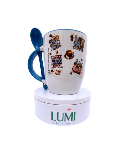 Elegant mug with a coffee and motivational quotes design 12oz