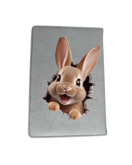 Notebbook with a cute rabbit design on a white background