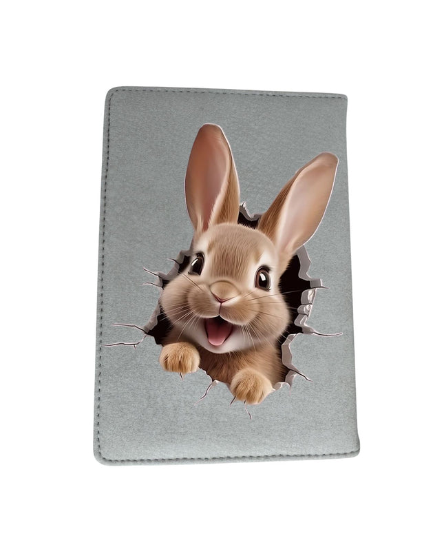 Notebbook with a cute rabbit design on a white background