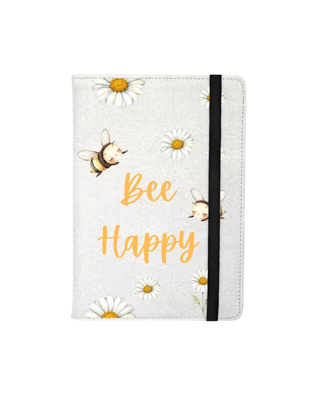 Notebook with a 'Bee Happy' text, Bee and Daisy design