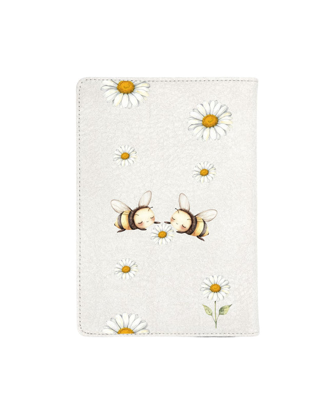 Notebook with a 'Bee Happy' text, Bee and Daisy design