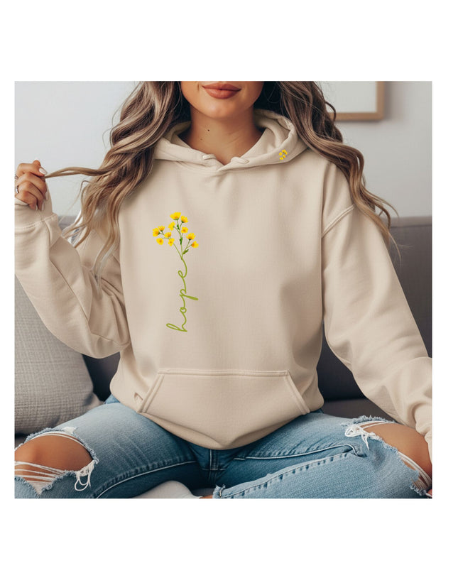 Minimal Bloom – Floral Hoodie