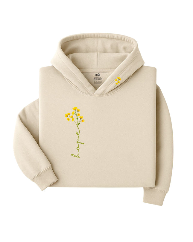Minimal Bloom – Floral Hoodie