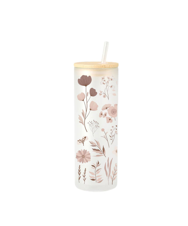 Luxury Glass with a Flowers design - 17oz
