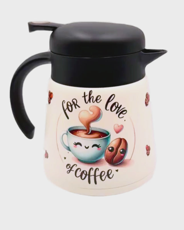 Elegant thermal carafe with a coffee design 800ml