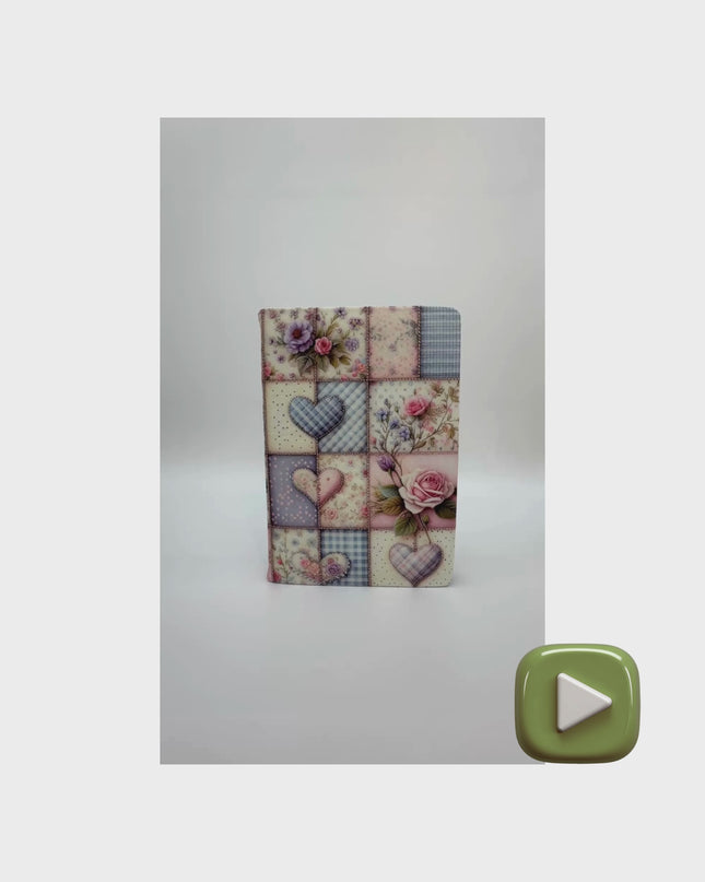 Notebook with Floral and Heart Pattern design